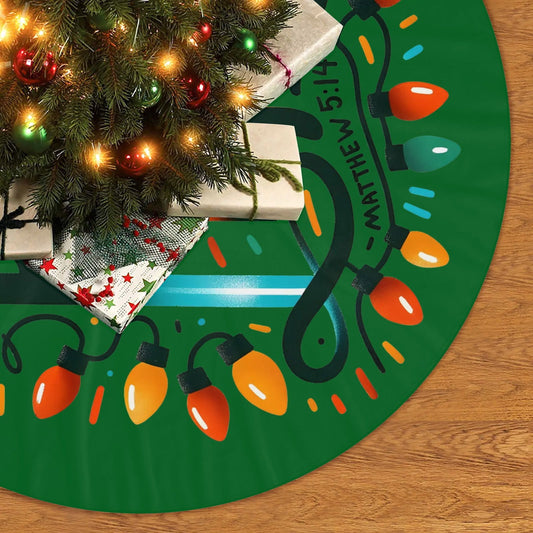 Be The Light Christian Christmas Tree Skirt - ClaimedbyGodDesigns