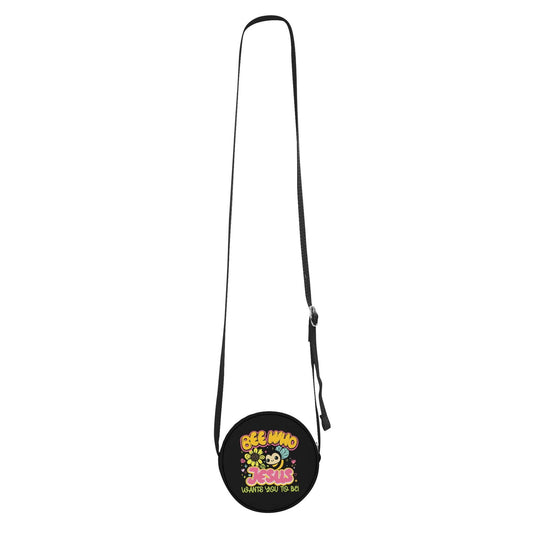 Be Who He Wants You To Be Christian Kids PU Small Round Bag Children Purse - ClaimedbyGodDesigns