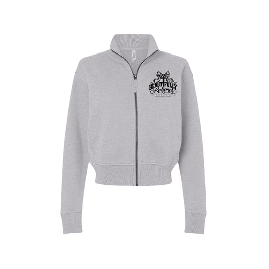Beautifully Redeemed Women's Christian Zip Jacket | Ephesians 1:7 - Claimed by God Designs