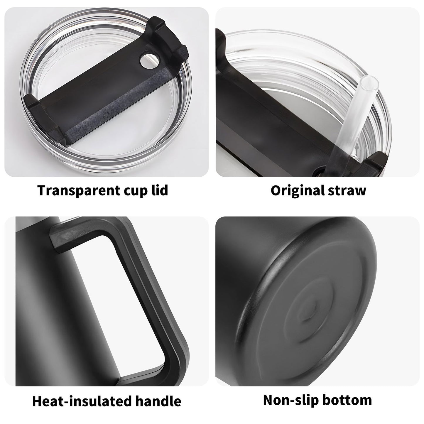 Because Adulting Is Hard Without Jesus 40oz Stainless Steel Christian Tumbler Travel Mug with Handle and Straw for Cup Holder - ClaimedbyGodDesigns