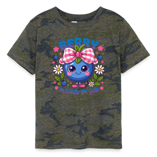 Berry Blessed Christian Toddler Fine Jersey T-Shirt - ClaimedbyGodDesigns