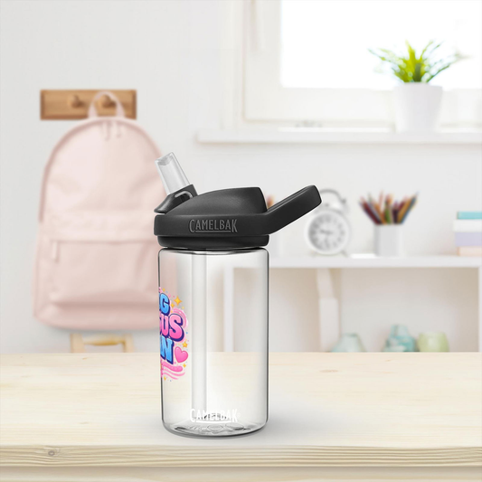 Big Jesus Fan Christian Kids Water Bottle - ClaimedbyGodDesigns