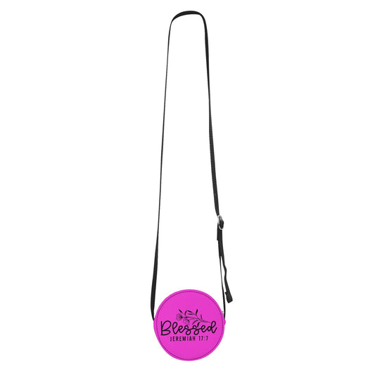 Blessed Christian Kids PU Small Round Bag Children Purse - ClaimedbyGodDesigns