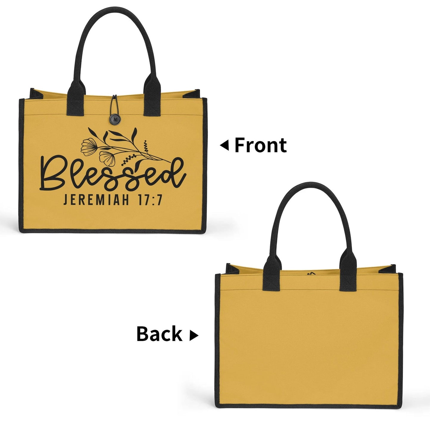 Blessed Christian Premium Canvas Tote Bag(3 layers) - ClaimedbyGodDesigns