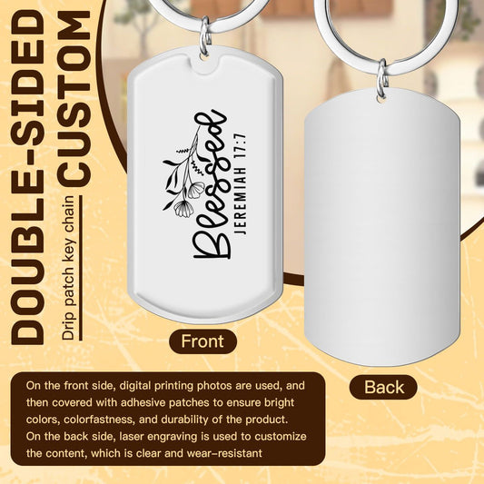 Blessed Christian Stainless Steel Keychain - ClaimedbyGodDesigns