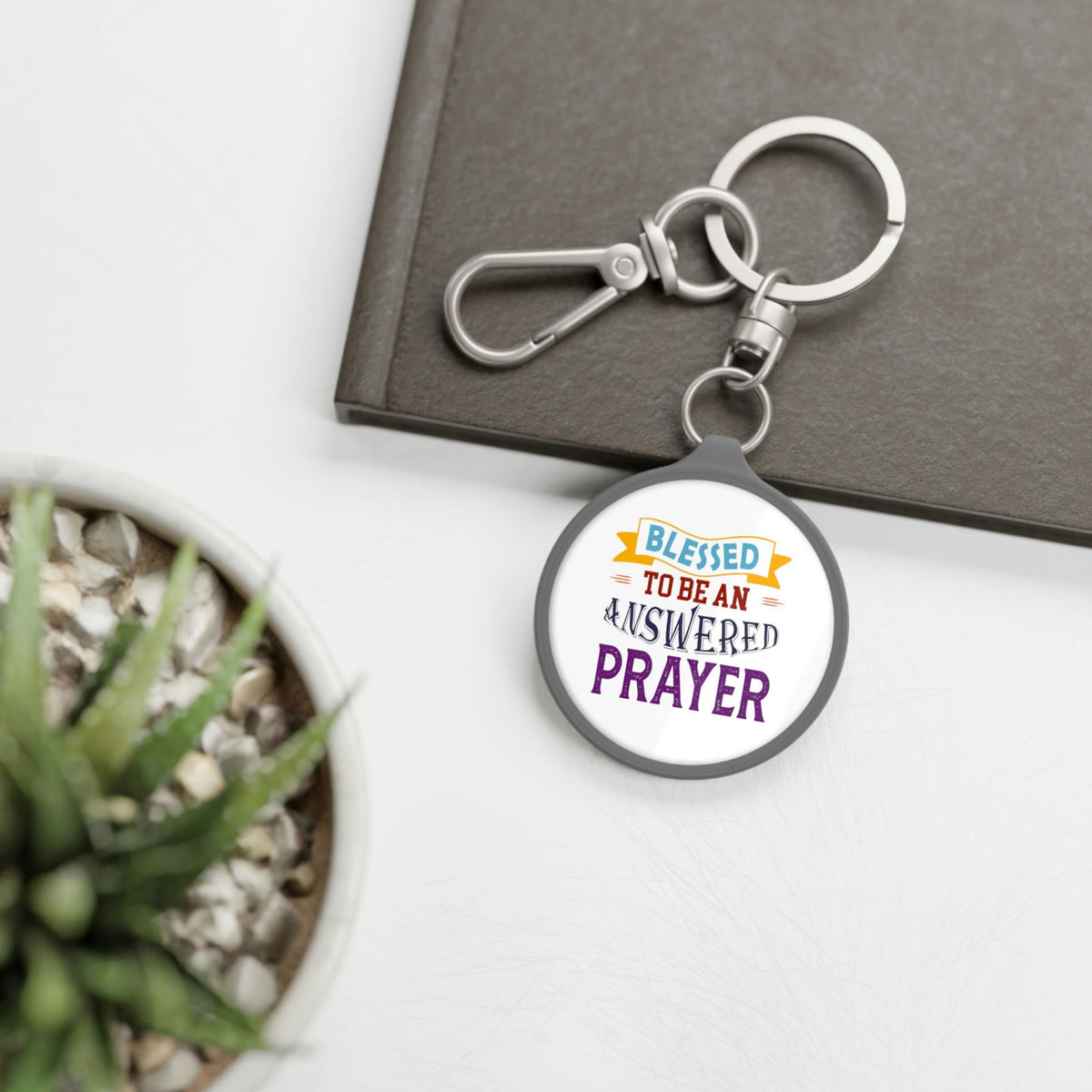 Blessed To Be An Answered Prayer Key Fob - ClaimedbyGodDesigns