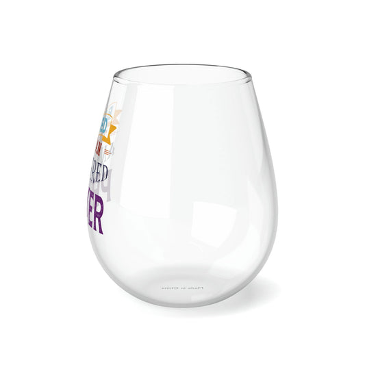 Blessed To Be An Answered Prayer Stemless Wine Glass, 11.75oz - ClaimedbyGodDesigns
