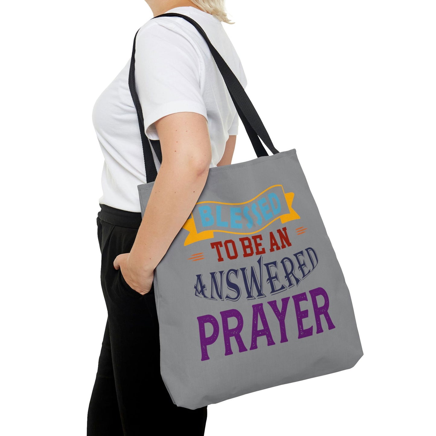 Blessed To Be An Answered Prayer Tote Bag - ClaimedbyGodDesigns