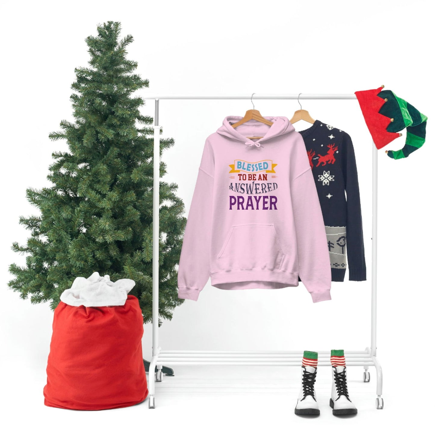 Blessed To Be An Answered Prayer Unisex Pull On Hooded sweatshirt - ClaimedbyGodDesigns