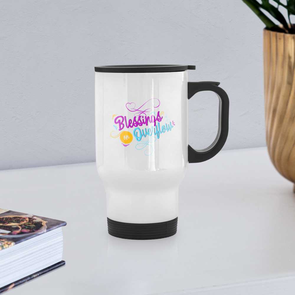 Blessings On Overflow Christian Travel Mug - ClaimedbyGodDesigns