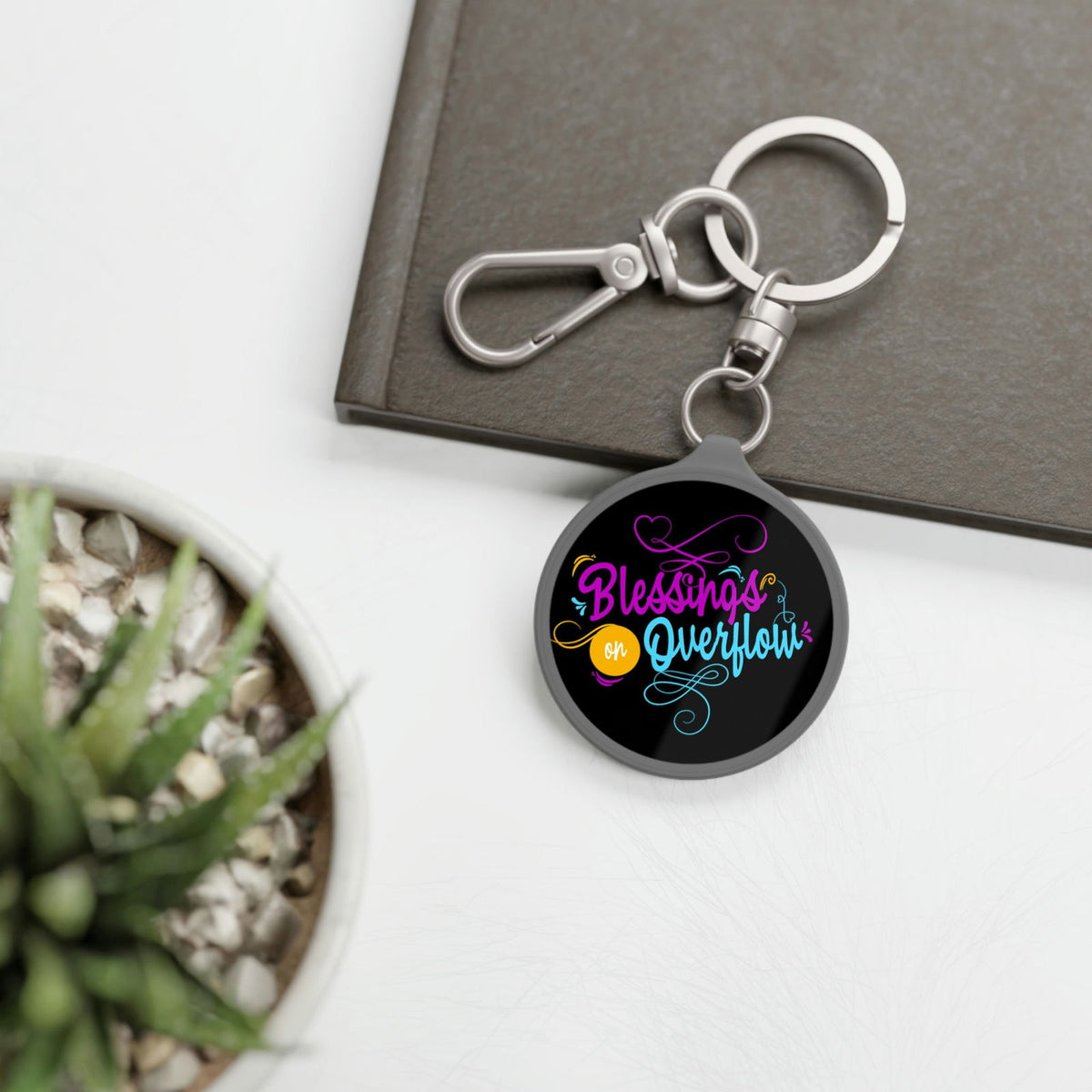 Blessings on Overflow Key Fob - ClaimedbyGodDesigns
