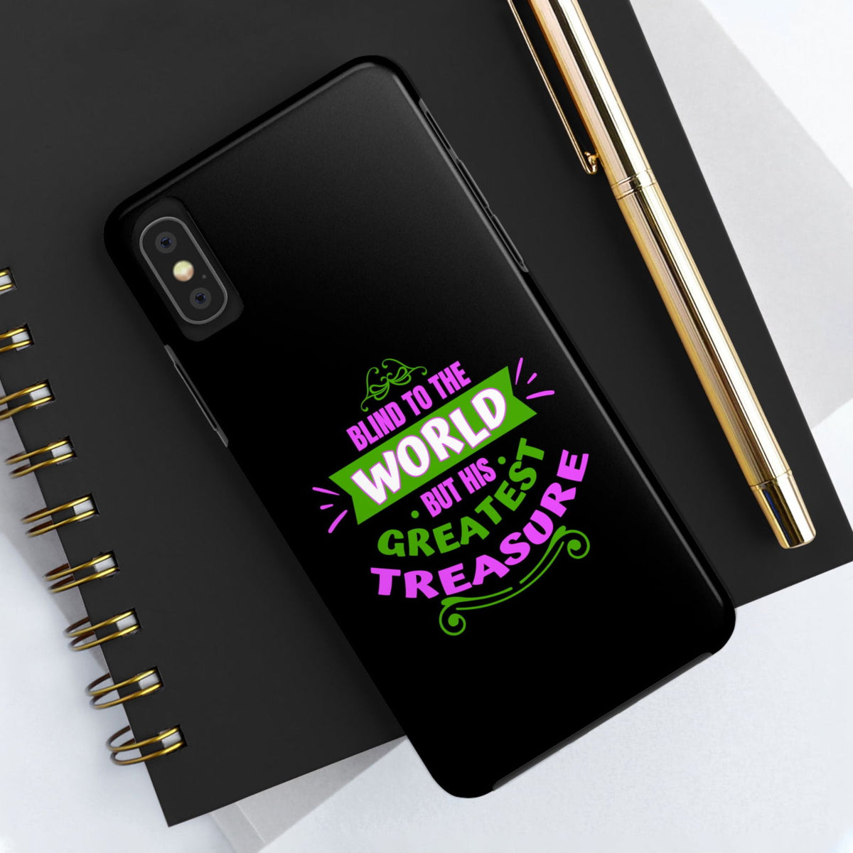 Blind To The World But His Greatest Treasure Tough Phone Cases, Case-Mate - ClaimedbyGodDesigns