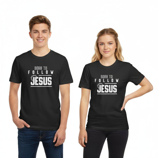 Born To Follow Him Youth Christian T-shirt - ClaimedbyGodDesigns
