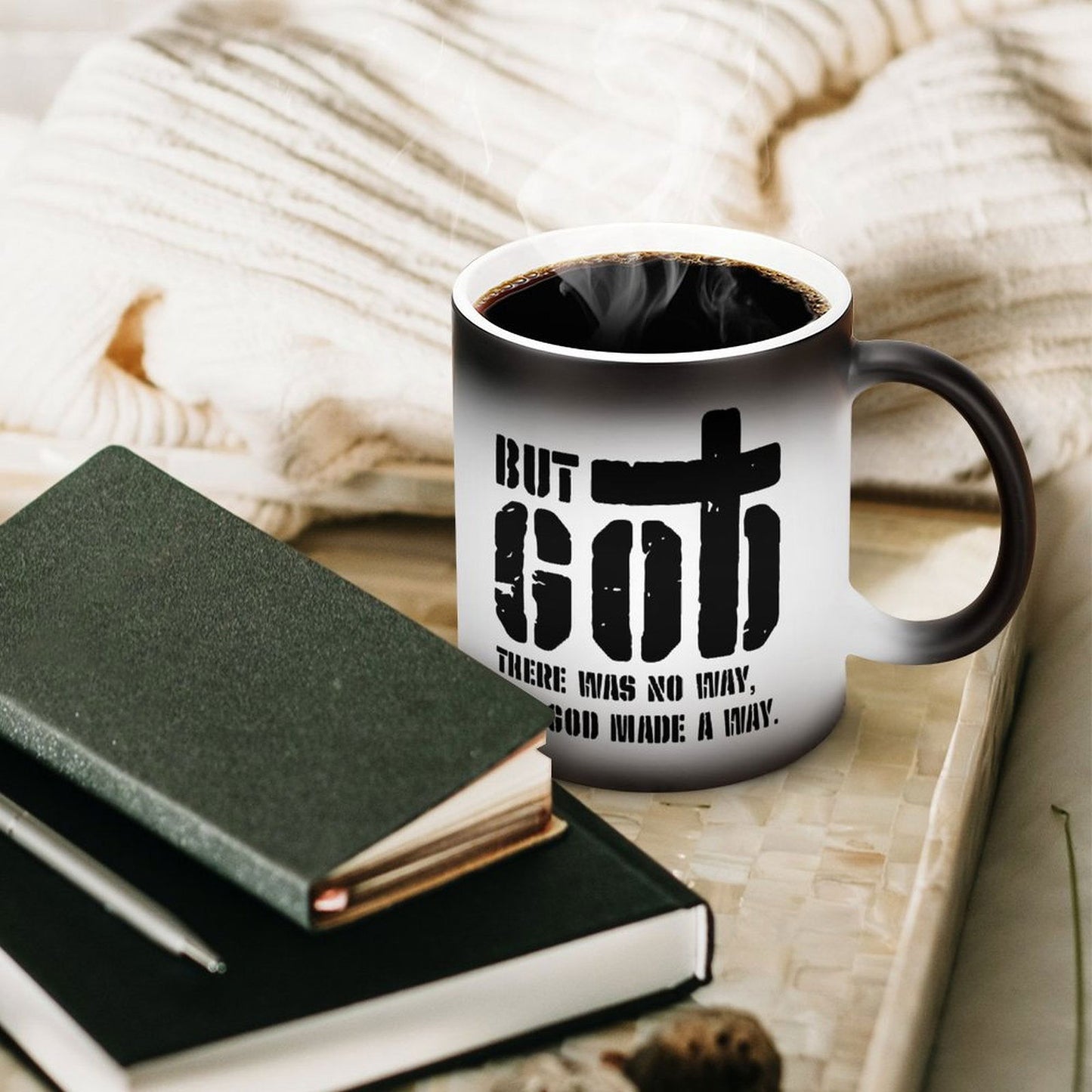 But God There Was No Way But God Made A Way Christian Color Changing Mug (Dual-sided ) - ClaimedbyGodDesigns