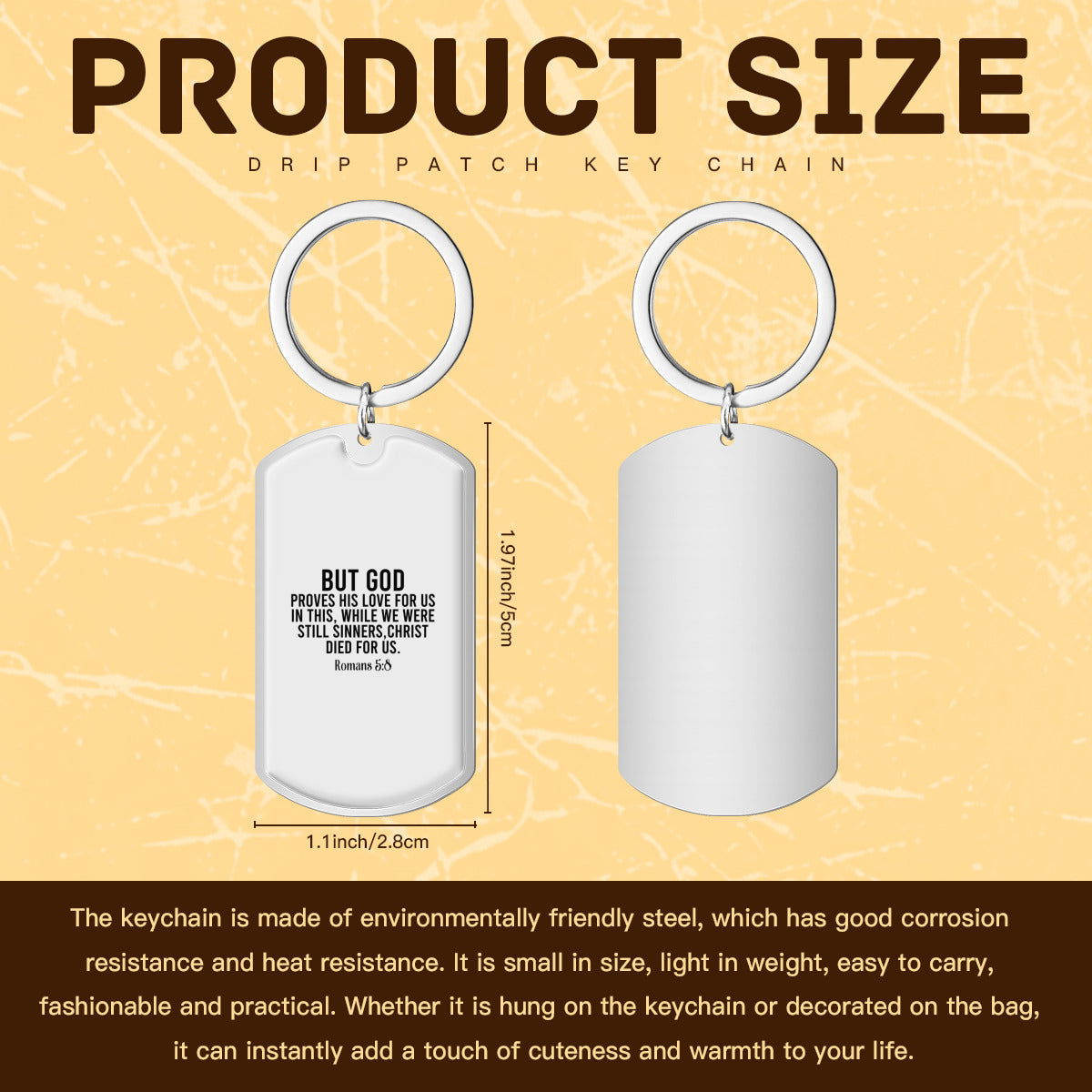 But Proves His Love Christian Stainless Steel Keychain - ClaimedbyGodDesigns