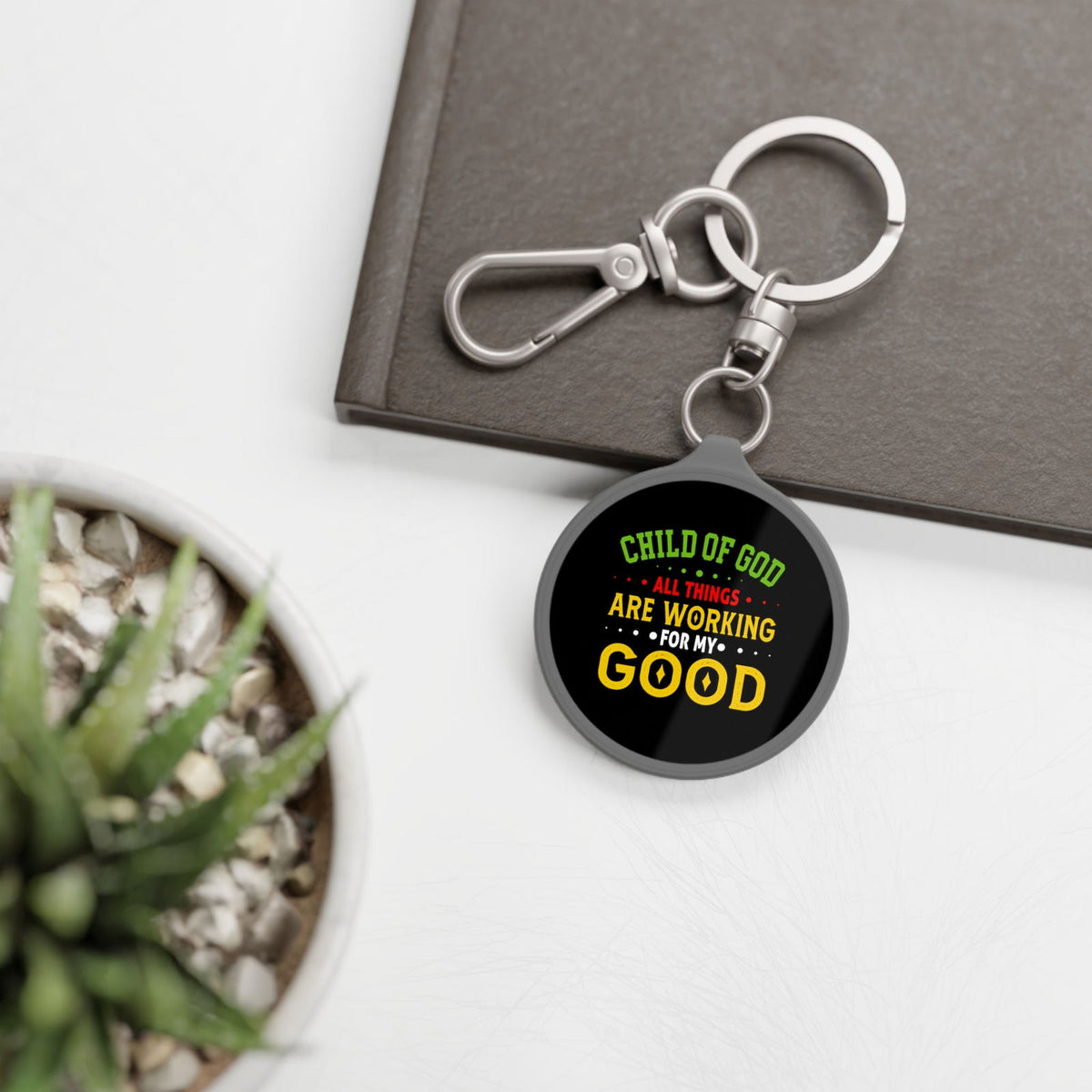 Child Of God All Things Are Working For My Good Christian Key Fob - ClaimedbyGodDesigns