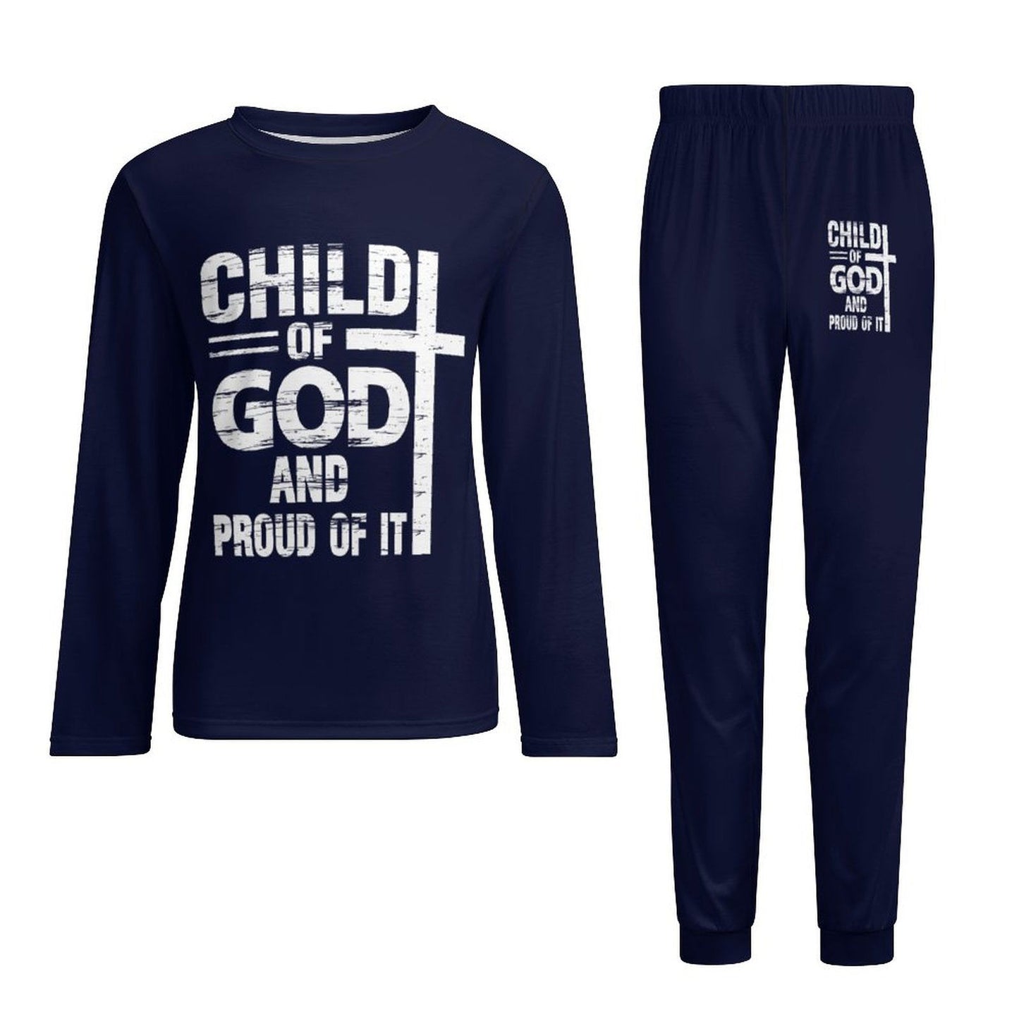 Child Of God And Proud Of It Men's Christian Pajamas - ClaimedbyGodDesigns