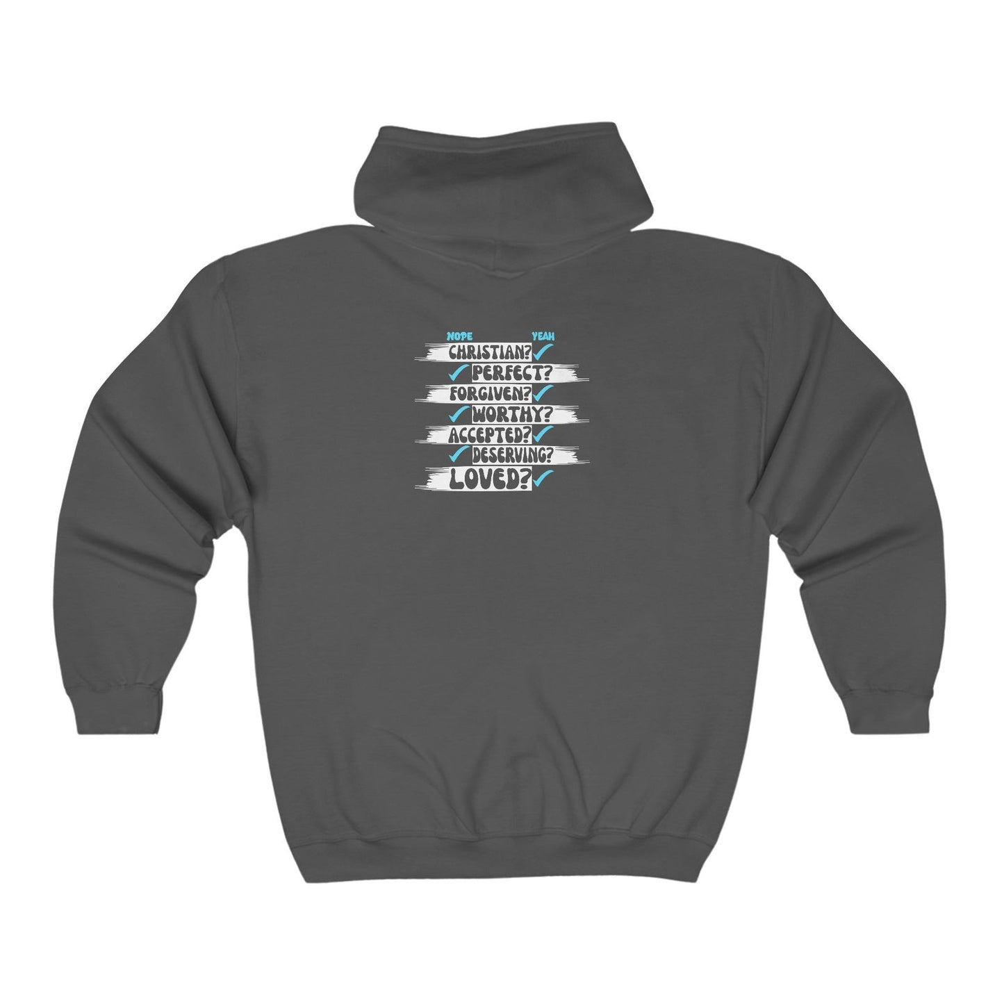 Child Of God Checklist Unisex Heavy Blend Full Zip Hooded Sweatshirt - ClaimedbyGodDesigns