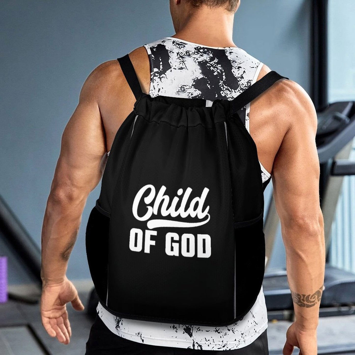 Child Of God Christian Waffle Cloth Drawstring Bag - ClaimedbyGodDesigns