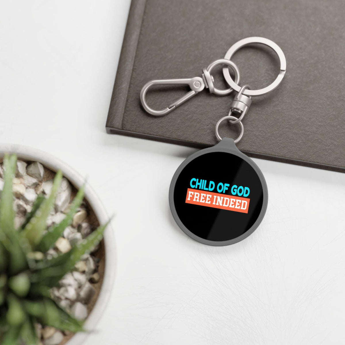 Child Of God Free Indeed Christian Key Fob - ClaimedbyGodDesigns