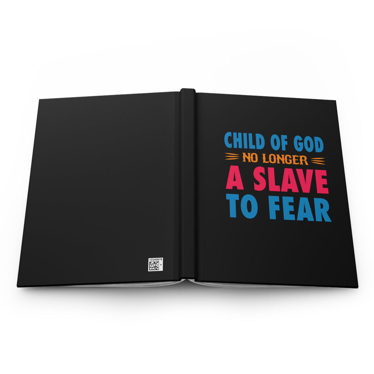Child Of God No Longer A Slave To Fear Christian Hardcover Journal Matte - ClaimedbyGodDesigns
