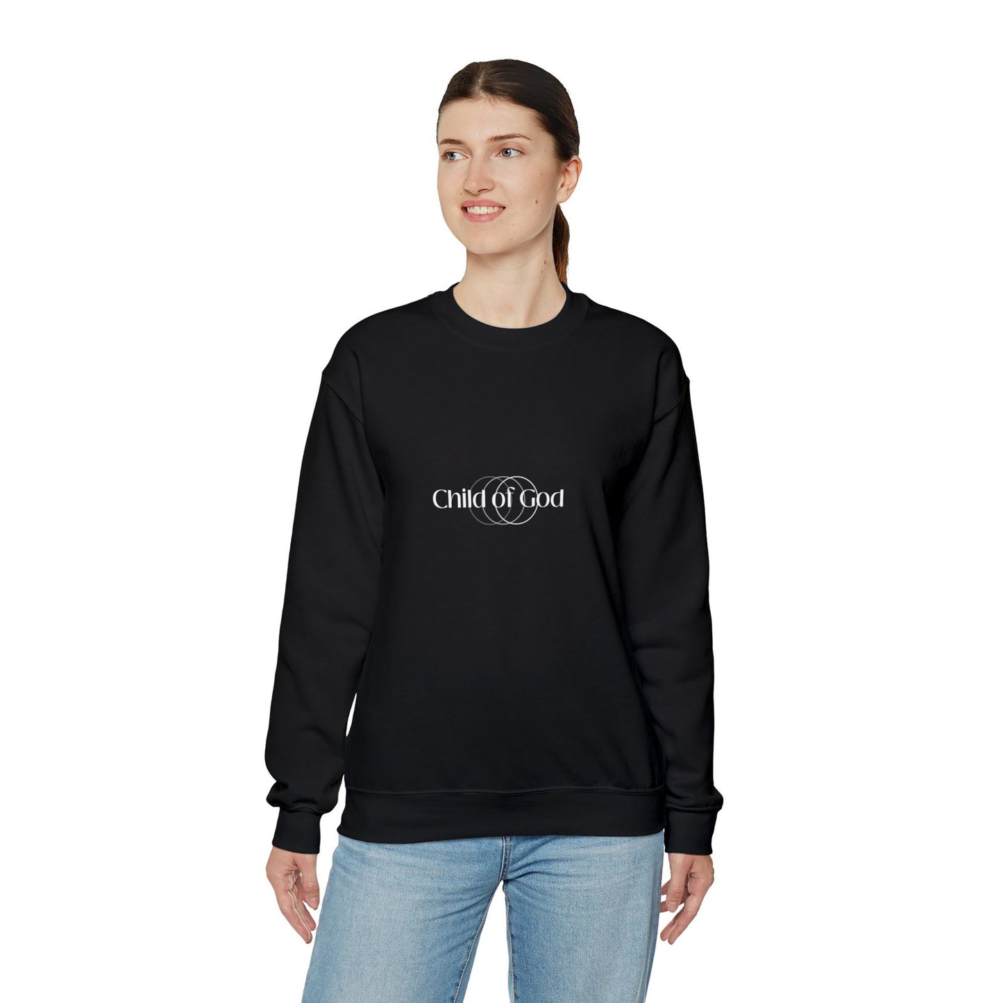 Child Of God Nutrition Facts Unisex Heavy Blend™ Crewneck Sweatshirt - ClaimedbyGodDesigns