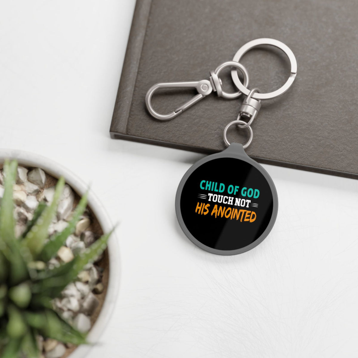 Child Of God Touch Not His Anointed Christian Key Fob - ClaimedbyGodDesigns