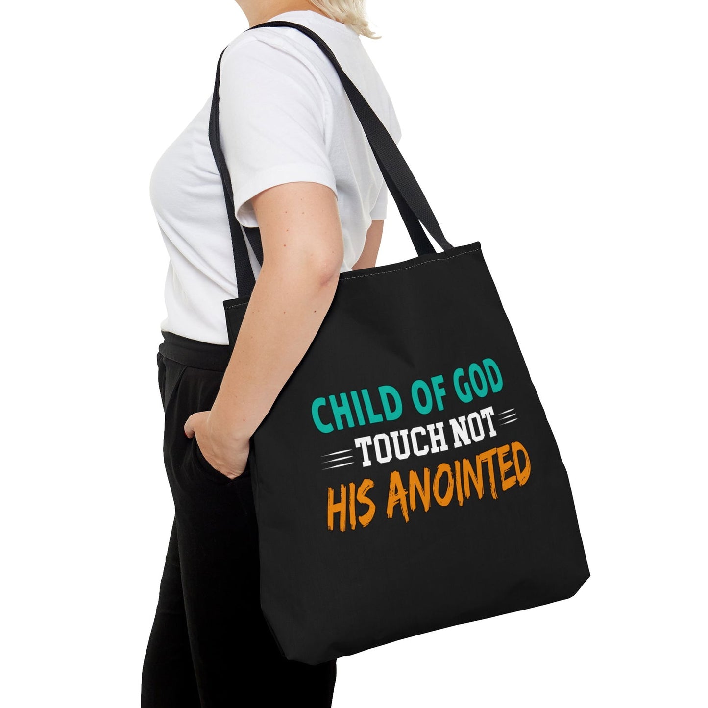 Child Of God Touch Not His Anointed Christian Tote Bag - ClaimedbyGodDesigns