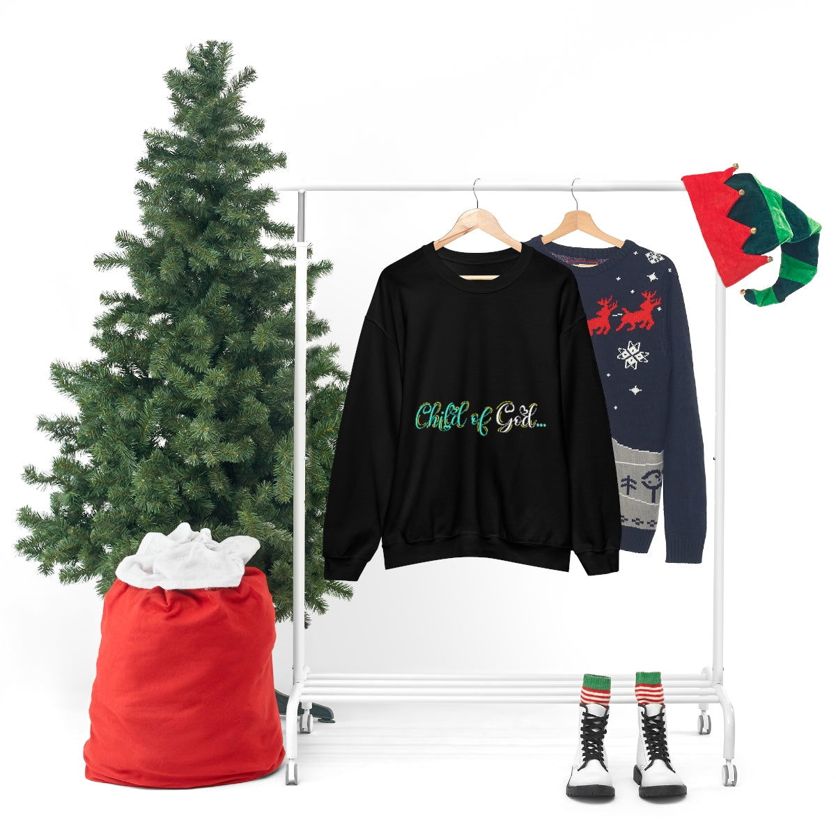 Child Of God Under Construction Unisex Heavy Blend™ Crewneck Sweatshirt - ClaimedbyGodDesigns