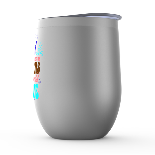 Christ Carried My Burdens So I Could Thrive Stemless Wine Tumblers 12oz - ClaimedbyGodDesigns