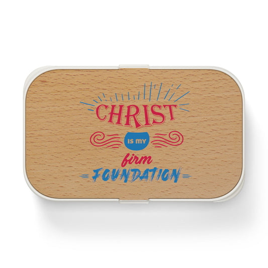 Christ Is My Firm Foundation Christian Bento Lunch Box - ClaimedbyGodDesigns