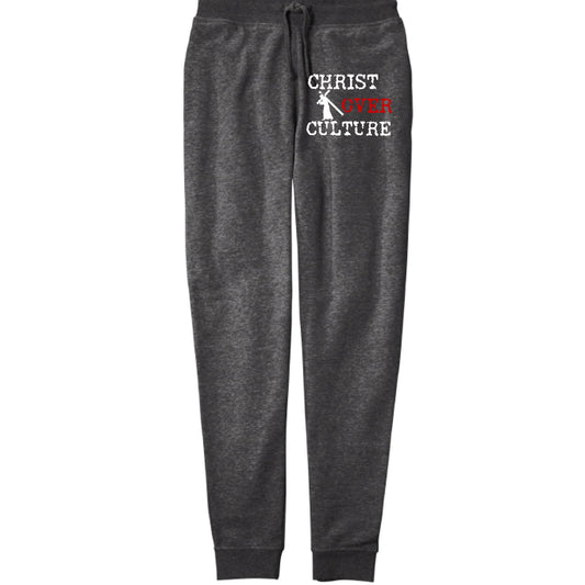 Christ Over Culture Unisex Christian Sweatpants - ClaimedbyGodDesigns