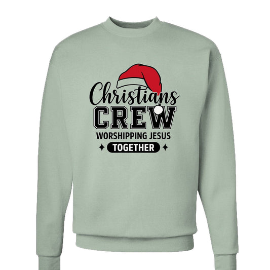 Christians Crew Unisex Christmas Christian Pullover Sweatshirt - ClaimedbyGodDesigns