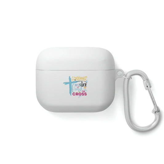 Condemned by Sin Freed By The Cross Airpods/ Airpods Pro Case cover - ClaimedbyGodDesigns