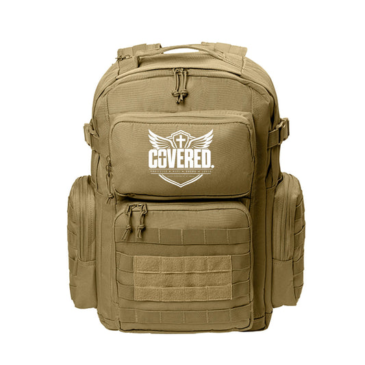 Covered Christian Backpack | Psalm 91:4 Bible Verse Laptop Backpack | Christian Faith Travel School Bag - Claimed by God Designs