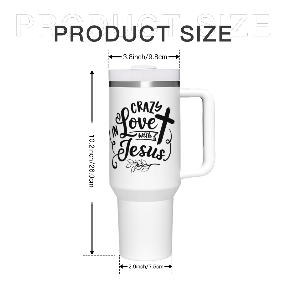 Crazy In Love With Christian Tumbler 40oz - ClaimedbyGodDesigns