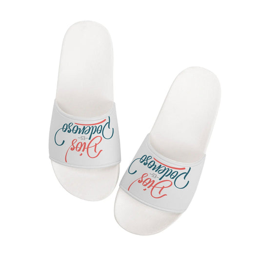 DIOS ES PODEROSO Womens Christian Spanish Slide Sandals - ClaimedbyGodDesigns