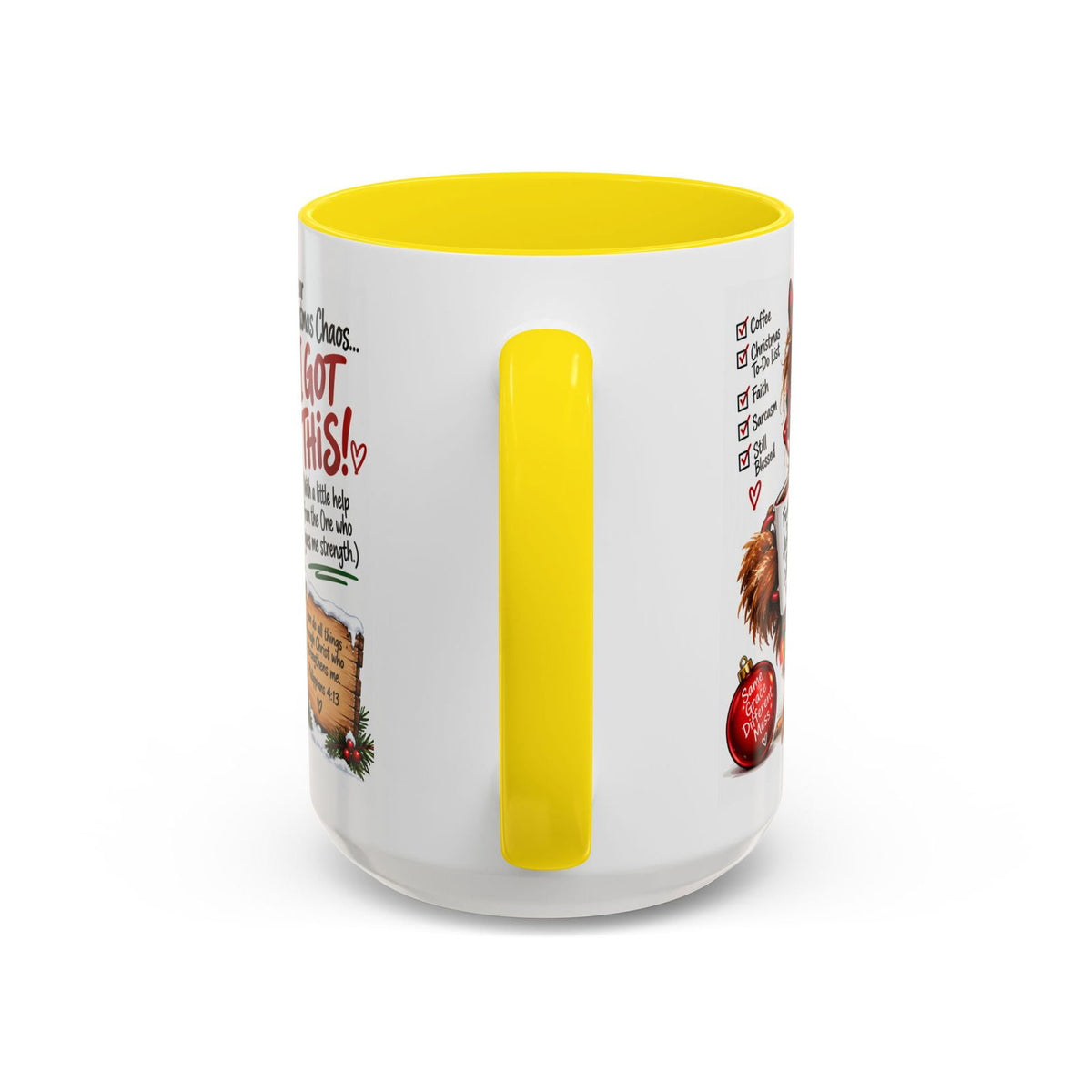 Dear Christmas Chaos… I Got This! Christian Coffee Mug - Claimed by God Designs