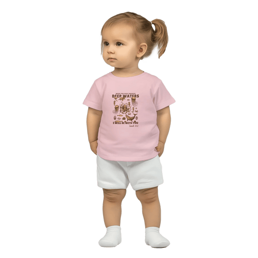 Deep Waters Christian Baby Crewneck T-shirt - ClaimedbyGodDesigns