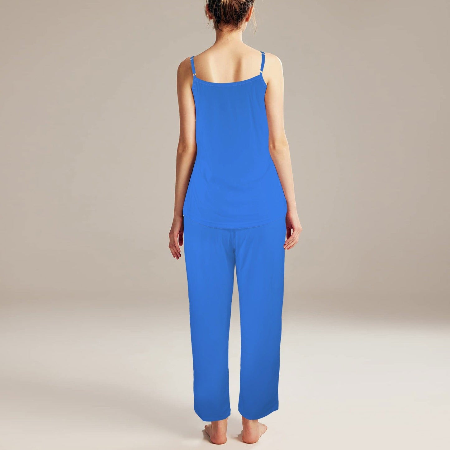 Dios Es Bueno Cami Top & Long Pants Pocket Spanish Christian Women's Pajama Set - ClaimedbyGodDesigns