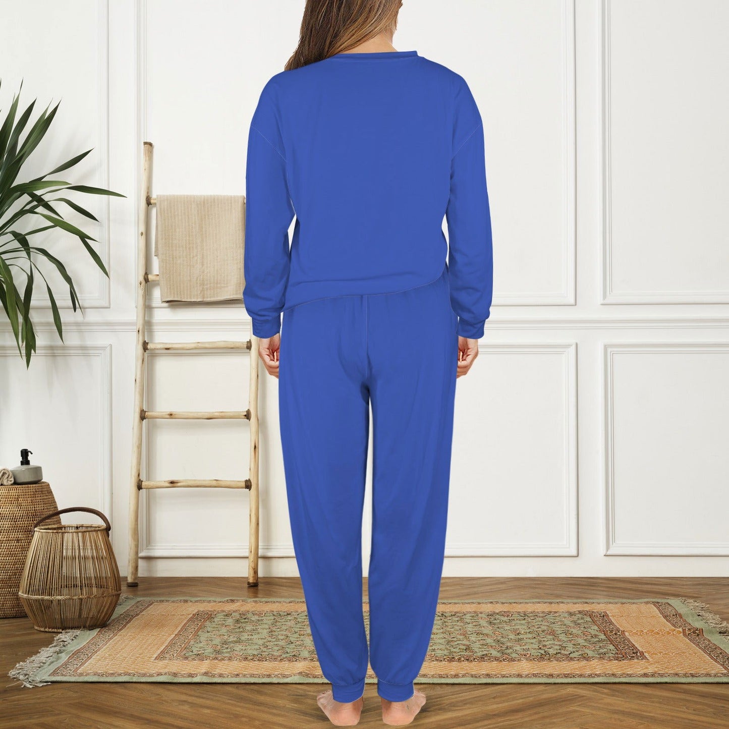 Dios Es Bueno Spanish Christian Women's Leg Binding Pocket Long Pajama Set - ClaimedbyGodDesigns