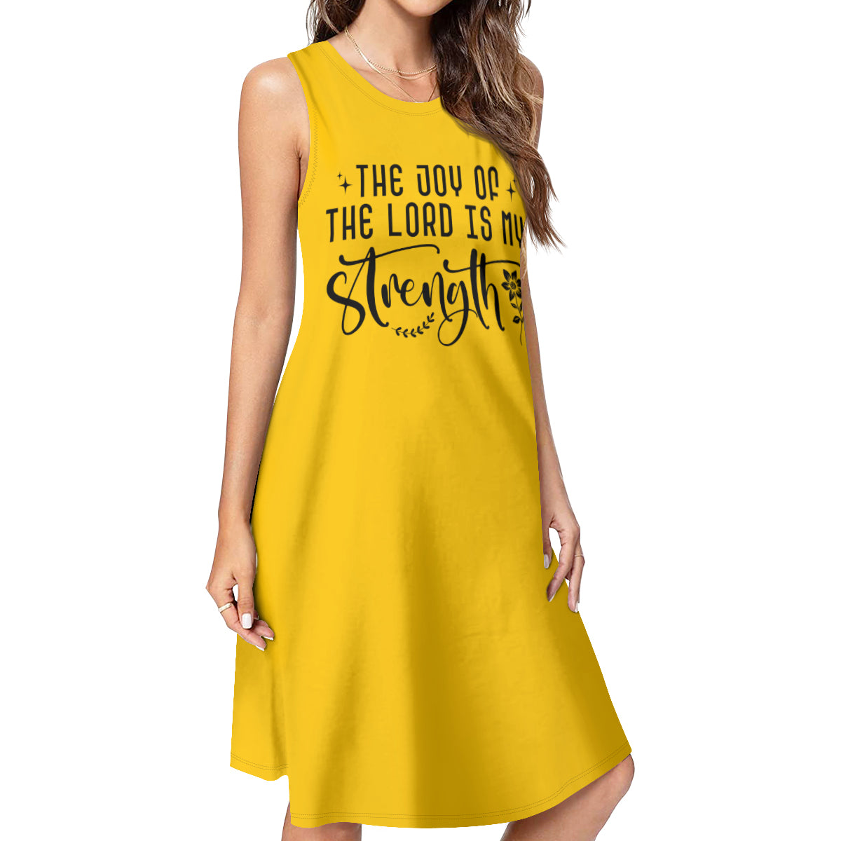 The Joy of the Lord Is My Strength - Women's Christian Pajama Dress | Faith-Inspired Comfortable Sleepwear