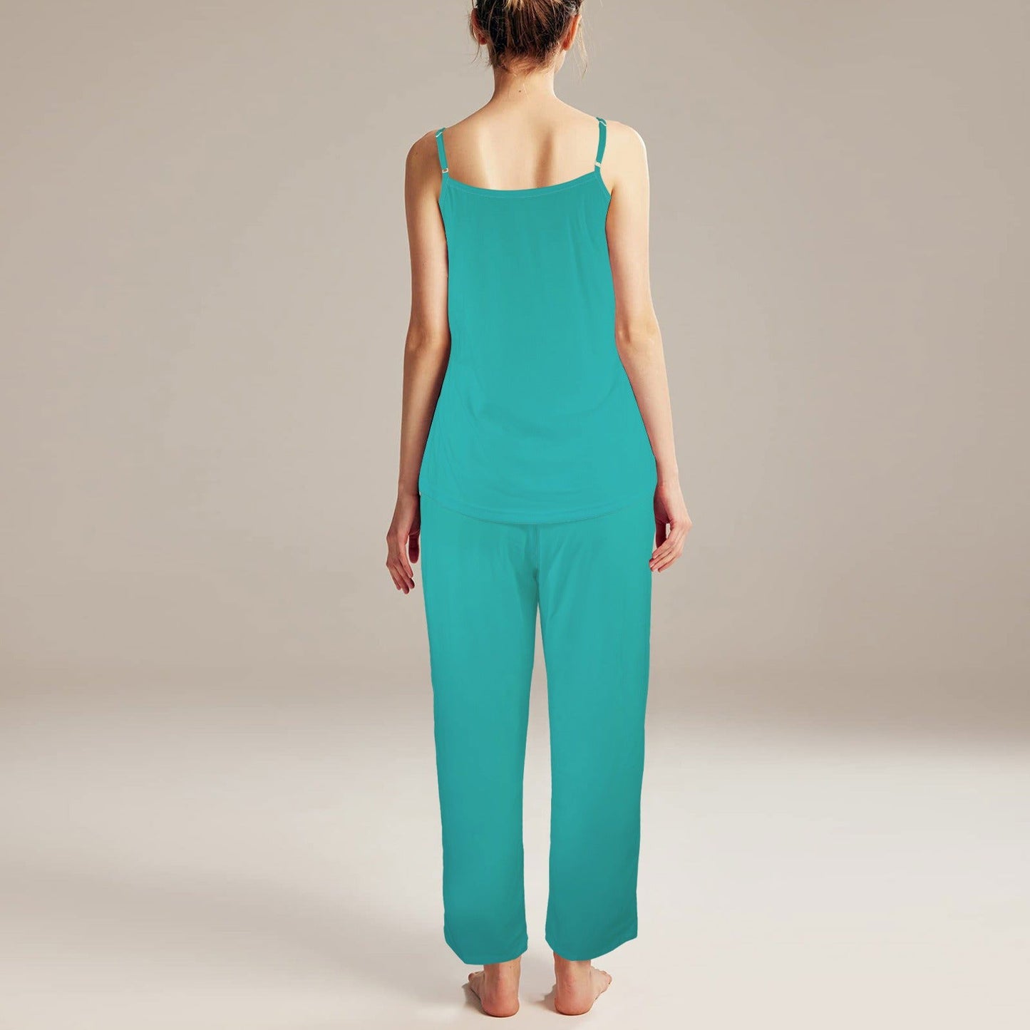 El Tiempo De Dios Es Perfecto Cami Top & Long Pants Pocket Spanish Christian Pajama Set - ClaimedbyGodDesigns