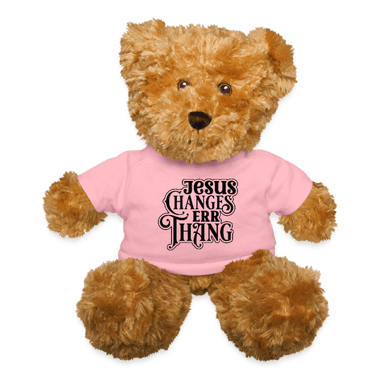 Faith-Based Plush Teddy Bear - He Changes Err Thang Design - ClaimedbyGodDesigns