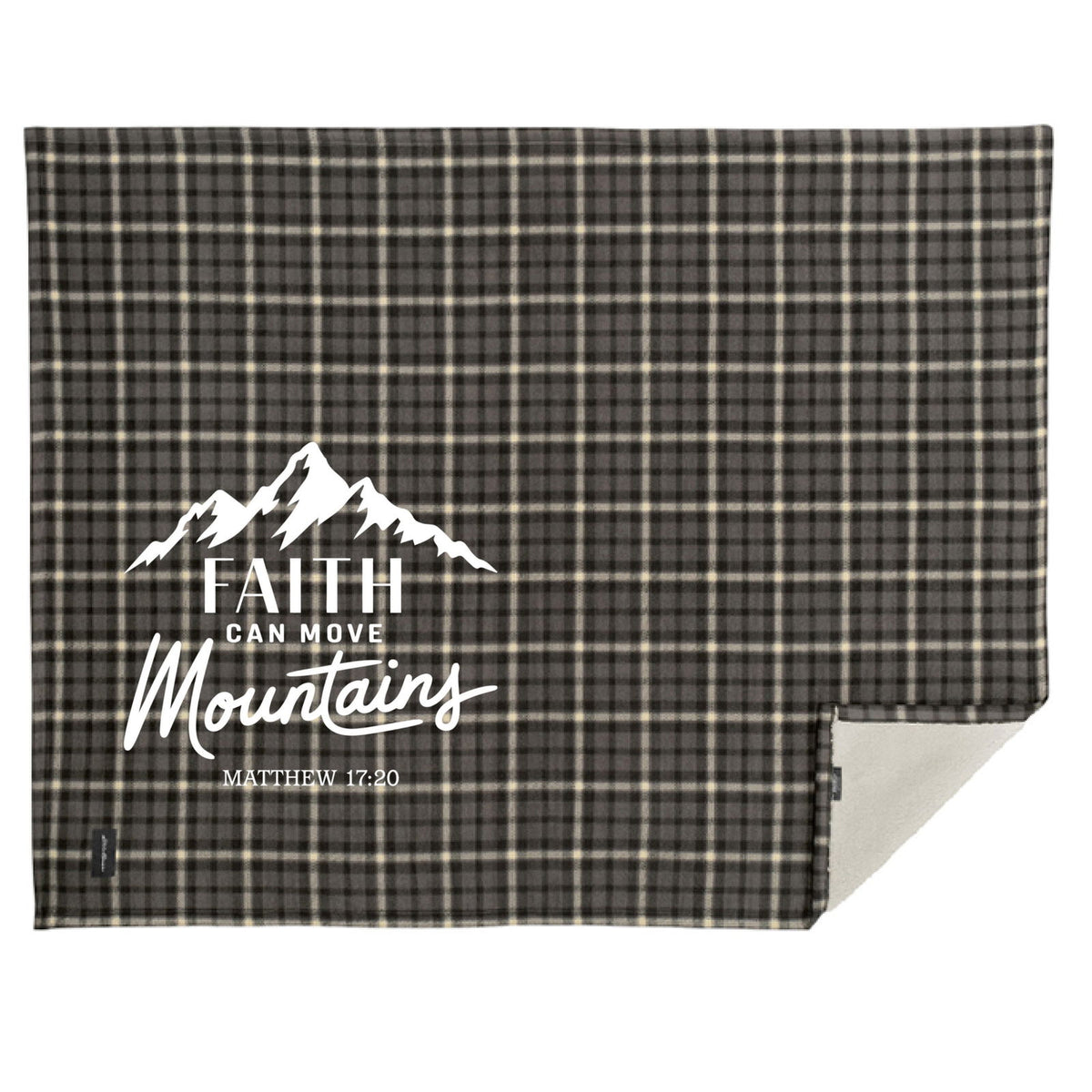 Faith Can Move Mountains Christian Woodland Blanket - ClaimedbyGodDesigns
