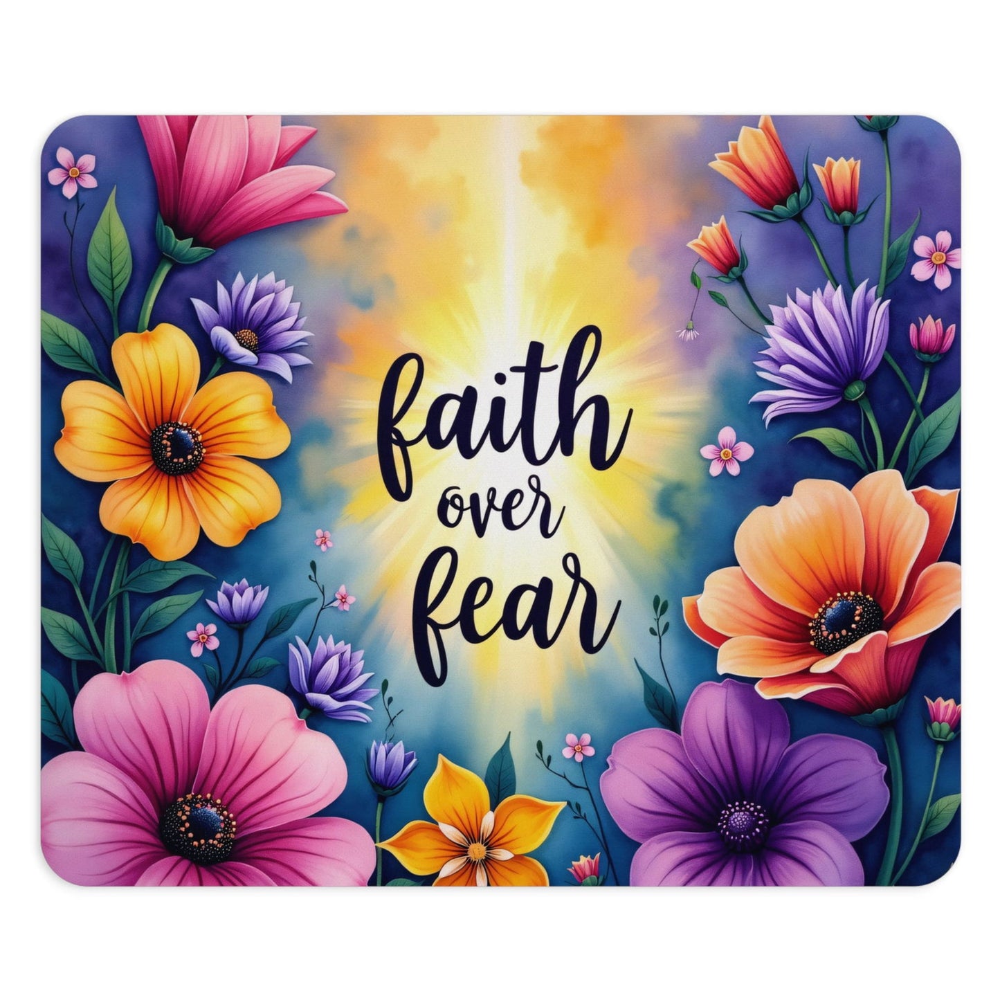 Faith Over Fear Christian Mouse Pad - ClaimedbyGodDesigns