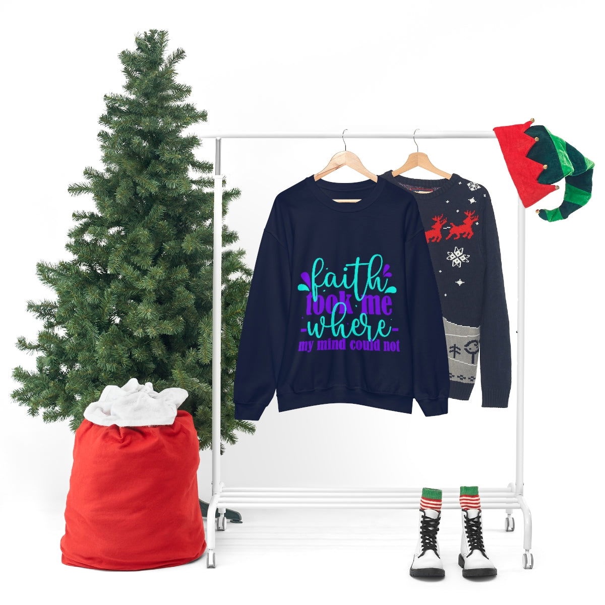 Faith Took Me Where My Mind Could Not Unisex Heavy Blend™ Crewneck Sweatshirt - ClaimedbyGodDesigns
