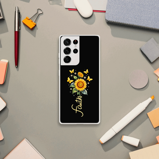 Faith (flower) Christian Flexi Phonecase for Samsung - ClaimedbyGodDesigns