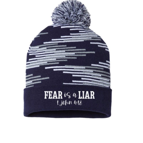 Fear Is A Liar Adult Christian Beanie - ClaimedbyGodDesigns
