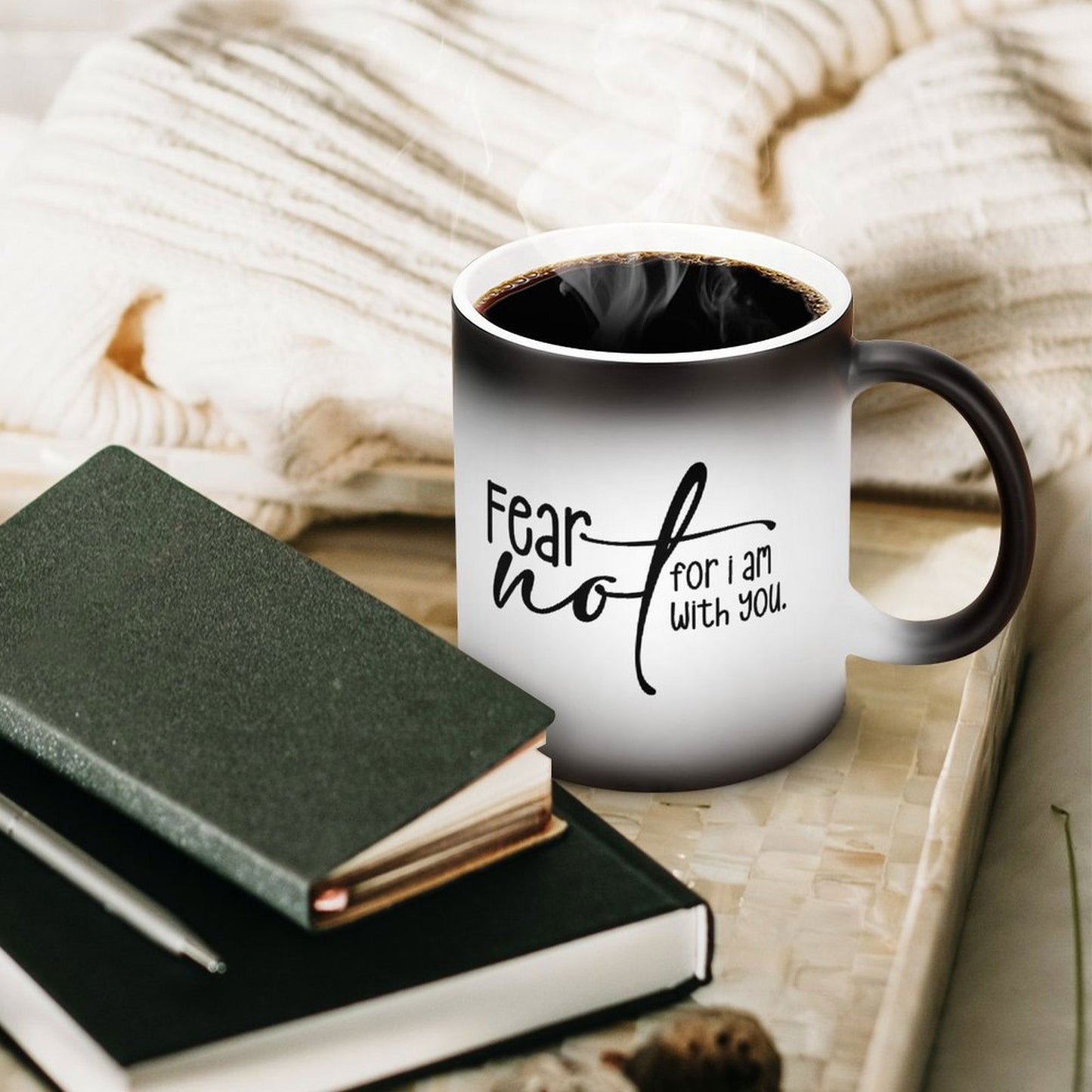 Fear Not For I Am With You Christian Color Changing Mug (Dual-sided) - ClaimedbyGodDesigns